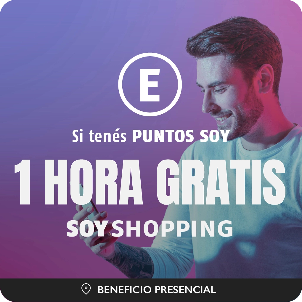 1 hora de estacionamiento gratis con Soy shopping