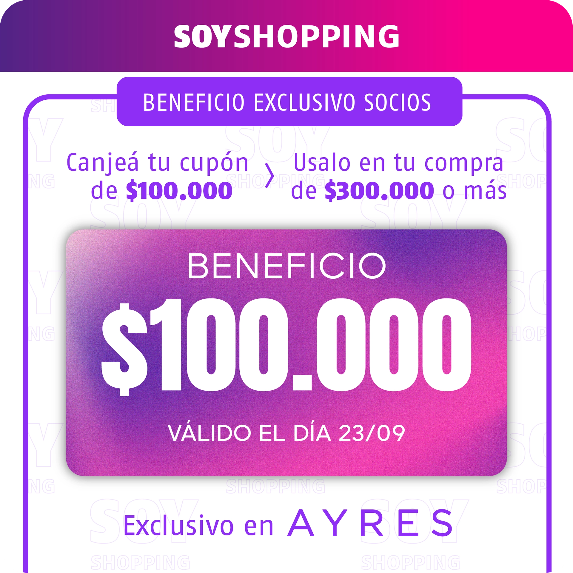 Beneficio 100.000 en ayres