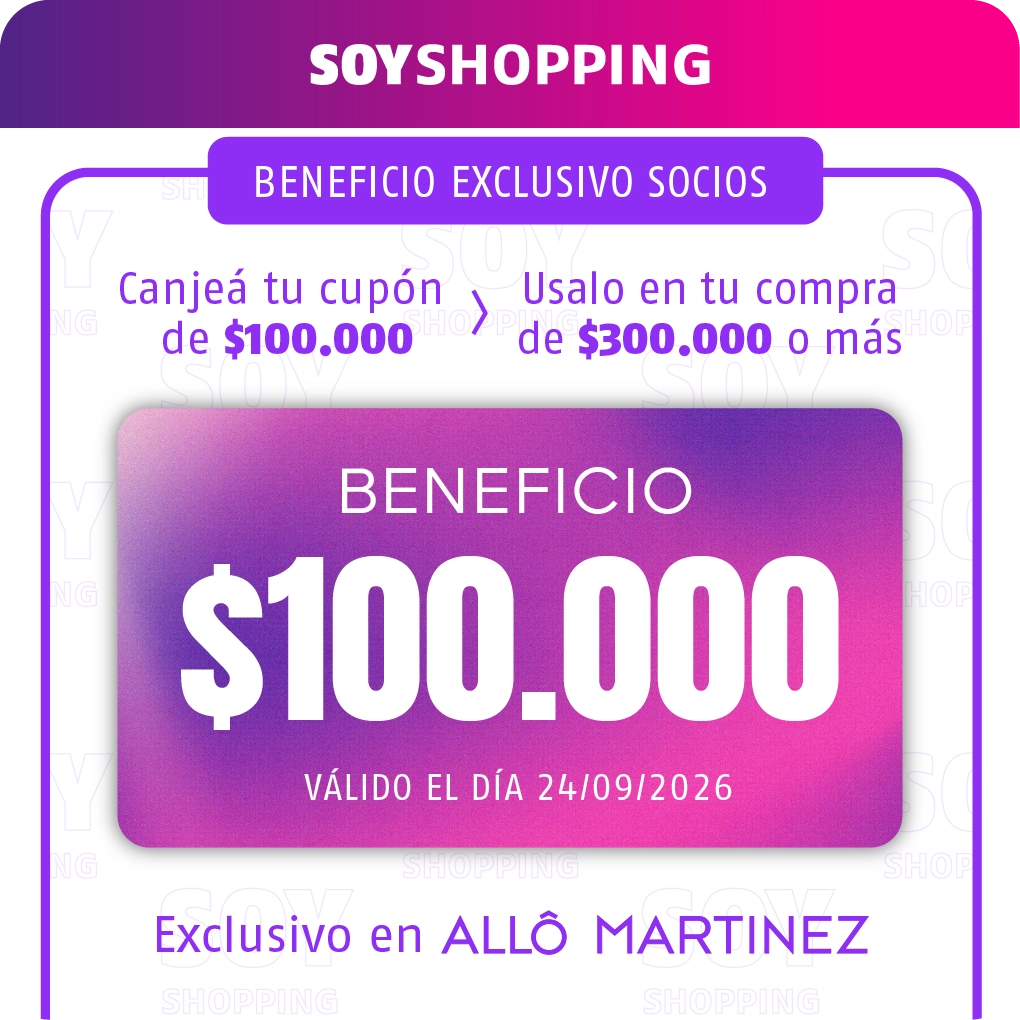Benenficio por 100.000 en compras superiores a 300.000 en Allô Martinez