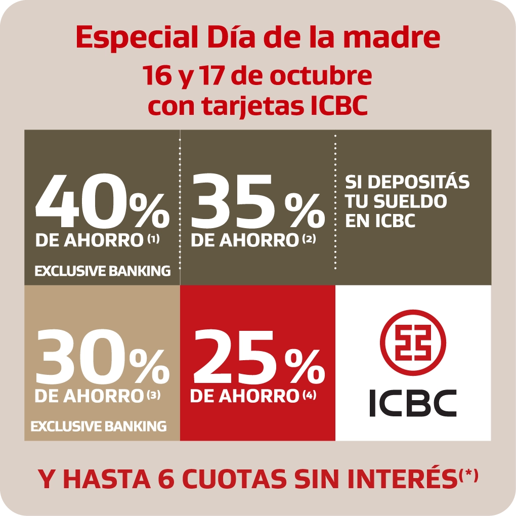 ICBC 40% de ahorro(*)