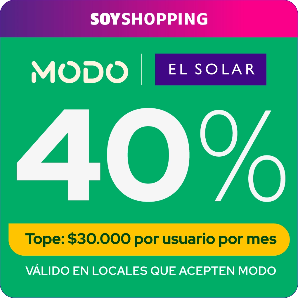 40% reintegro con MODO, tope $30.000 por usuario por mes.mas info leer legales.